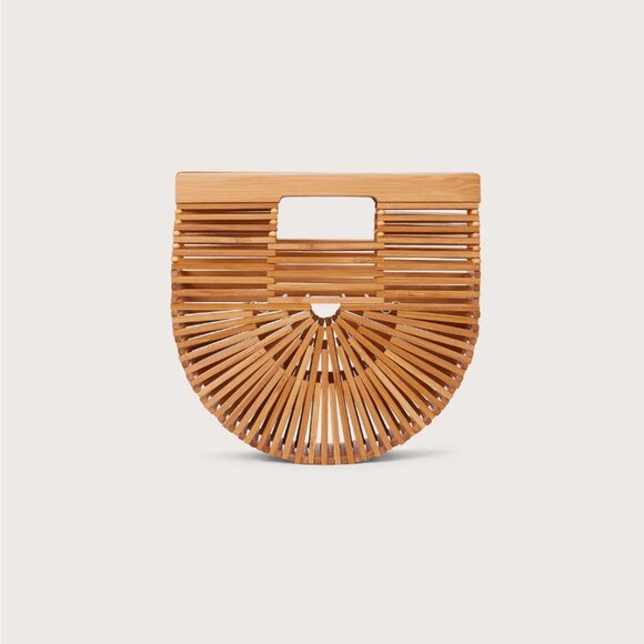 cult gaia Handbags - Cult Gaia Mini Ark Bag – Bamboo Half-Moon Clutch